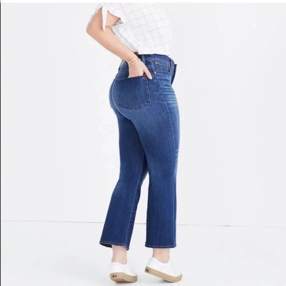 NEW Madewell Cali Demi-Boot Cropped Jeans Size 37P